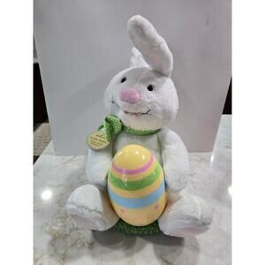 Hallmark Easter Rockin' Rabbit Motion Sound Holiday Decoration Works Clean